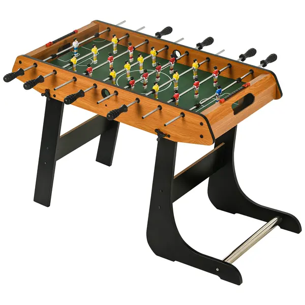 HOMCOM Masă de Fotbal Pliabilă, 22 Jucători și 2 Bile, 98x42x62,5 cm, Lemn | Aosom Romania