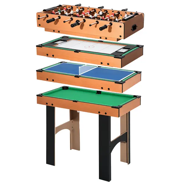 HOMCOM Masă de Jocuri 4 în 1 pentru Copii 6+ Ani, 87x43x73 cm, Multicolor | Aosom Romania