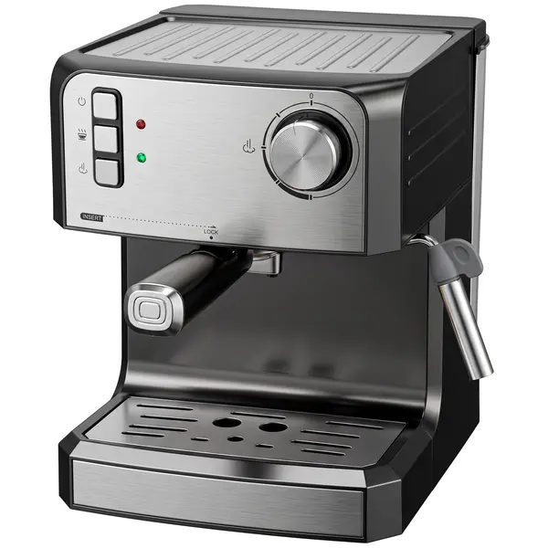 HOMCOM Mașină de espresso, mașină 20 bar cu duză pentru spumă de lapte, rezervor 1,6 L, Negru | Aosom Romania
