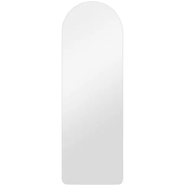 HOMCOM Oglindă de Perete în Formă de Arc cu Iluminare LED, Control Tactil și Sticlă Călită, 40x3x120 cm, Transparentă | Aosom Romania