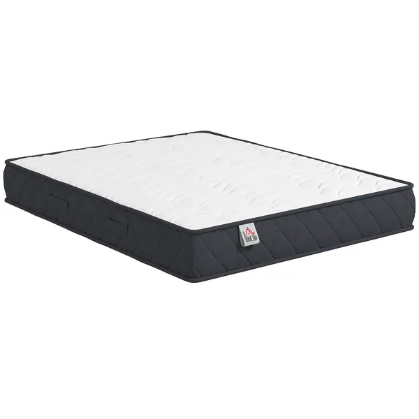 HOMCOM Saltea 200x160cm, saltea 2 persoane, spumă cu memorie, grosime 20cm, certificată OEKO-TEX, fermitate medie | Aosom Romania