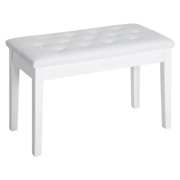 HomCom scaun pian, cu spatiu depozitare, 76x36x50cm, alb | AOSOM RO