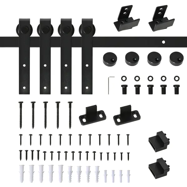 HOMCOM Set Complet Ușă Glisantă de 183 cm - Perfect pentru orice spațiu | Aosom Romania