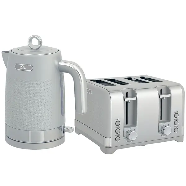 HOMCOM Set fierbător și prăjitor, fierbător rapid 1,7L 2200W cu termostat | Aosom Romania