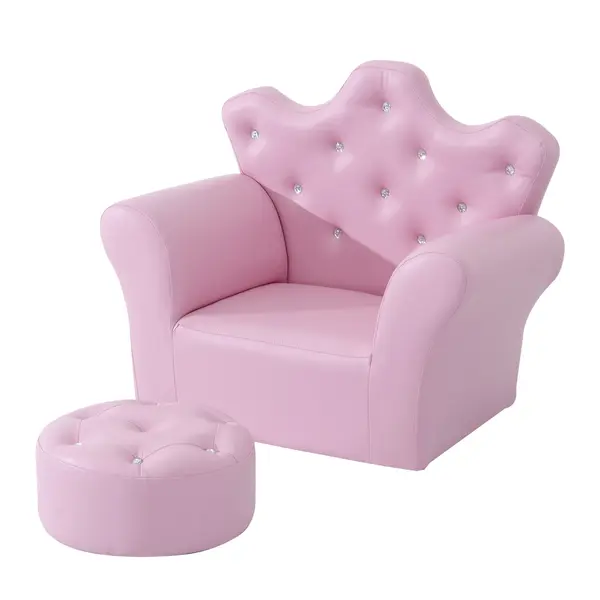 HOMCOM set fotoliu pentru copii 58 x 40.5 x 49 cm, roz | AOSOM RO
