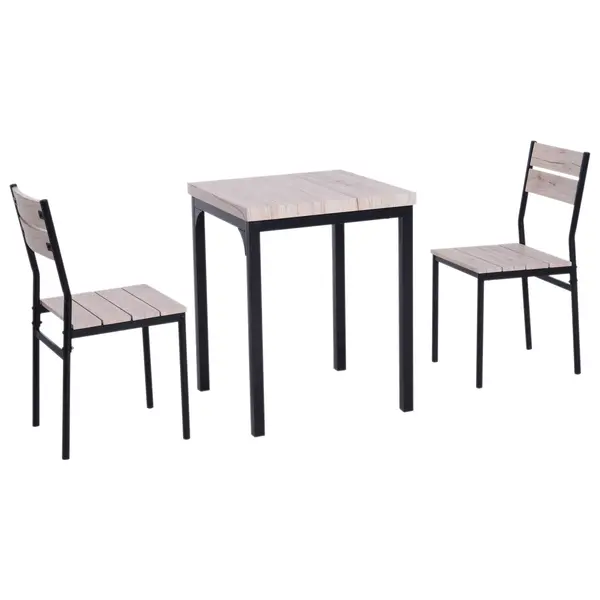 HOMCOM Set masă și scaune stil loft, ideal pentru spații mici | Aosom Romania