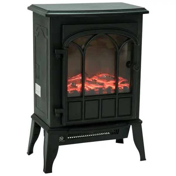 HOMCOM Soba Electrica semineu de Sol incalzitor cu Putere 2000W, Aparat de incalzire 41.5x28x54cm | Aosom Romania
