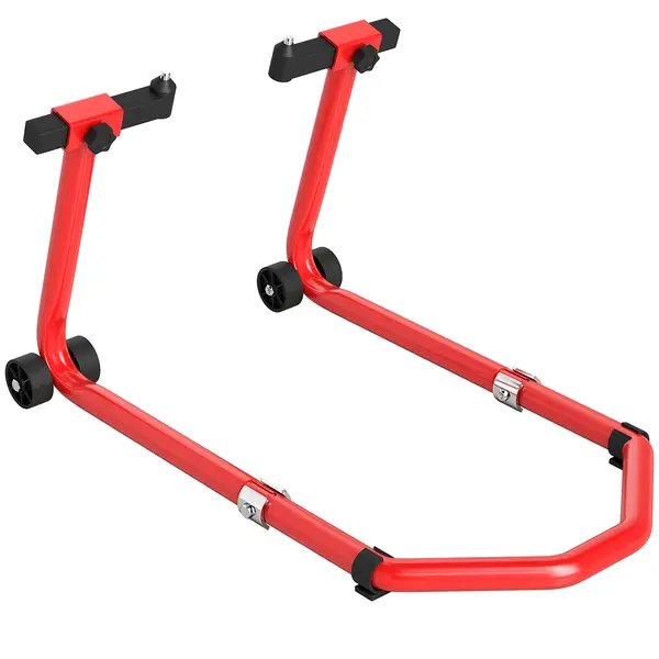 HOMCOM Stand pentru motociclete de 390 kg Față-Spate cu Furci Reglabile | Aosom Romania