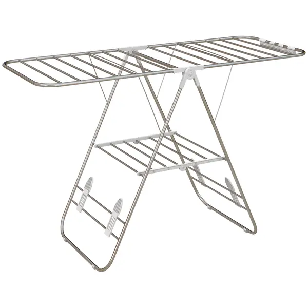 HOMCOM Suport de uscat rufe pliabil pe picioare cu 2 niveluri ajustabile dim. 148L x 60,5l x 98H cm | Aosom Romania
