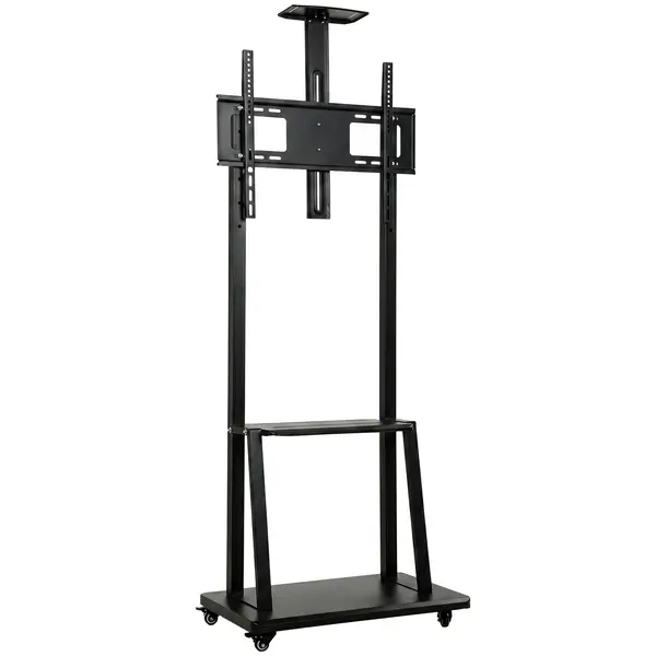 HOMCOM Suport Mobil pentru Televizor de 32-75 Inci, VESA Maxim 400x600, Negru | Aosom Romania