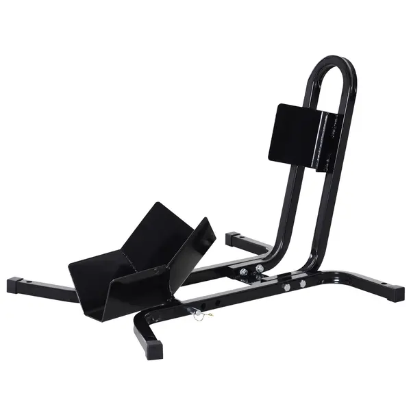 HOMCOM Suport pentru Motocicletă Reglabil pe 3 Nivele, Sistem de Blocare Roți Motocicletă în Metal cu Găuri, 60x55x43 cm, Negru