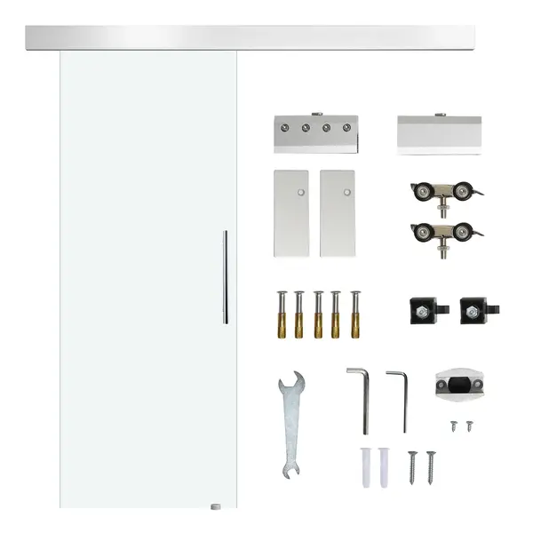 Homcom Usa Glisanta din Sticla pentru Interior, 210x75cm | Aosom Ro