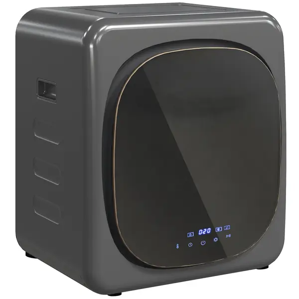 HOMCOM Uscător de rufe cu dezinfecție UV, design compact, capacitate de 4 kg, oțel inoxidabil, Gri | Aosom Romania