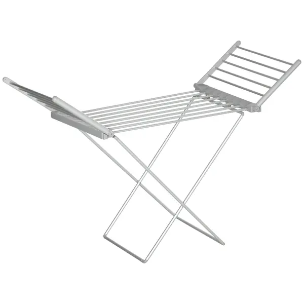 HOMCOM Uscător de Rufe Electric, Suport pentru Uscarea Rufelor cu Încălzire 45-55℃, 144x53x96 cm, Argintiu | Aosom Romania