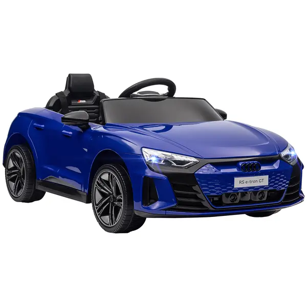 HOMCOM Vehicul electric pentru copii 12 V - telecomandă parentală - efecte sonore, luminoase - Audi RS E-tron GT albastru | Aosom Romania
