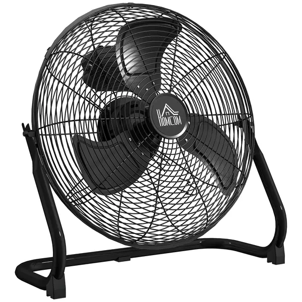 HOMCOM Ventilator de masă ventilator electric cu 4 trepte de viteză, unghi ajustabil de 120 de grade negru | Aosom Romania