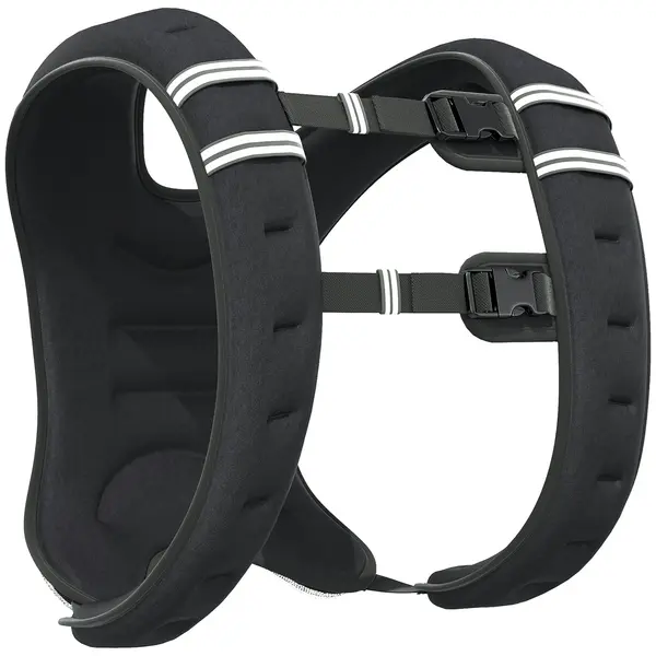 HOMCOM Vestă de Greutate Reglabilă pentru Antrenament de Forță, 10 kg, 40x35 cm, Negru | Aosom Romania