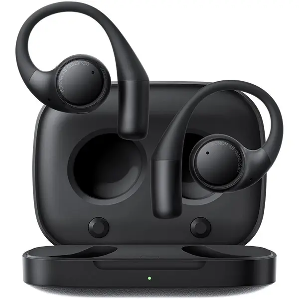 Honor Casti wireless Honor Earbuds Open-Ear,22 ore autonomie, anulare activa a zgomotului, Negru