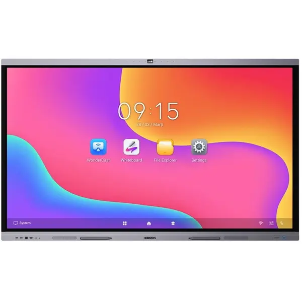 Horizon Tabla interactiva Horizon Seria A3C 75 inch, 4K UHD, 8GB RAM, 128GB flash, Android 13, Negru