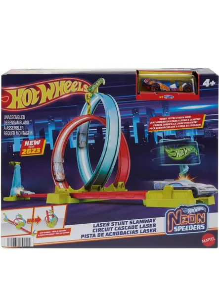 Hot Wheels Neon Speeders Laser Stunt Slamway (HPC05)