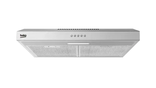 Hota de bucatarie Standard, 60 cm, 3 trepte de viteza, 201 mc/h, Clasa C, filtru metalic, 1x2W lampa iluminare (Argintiu)