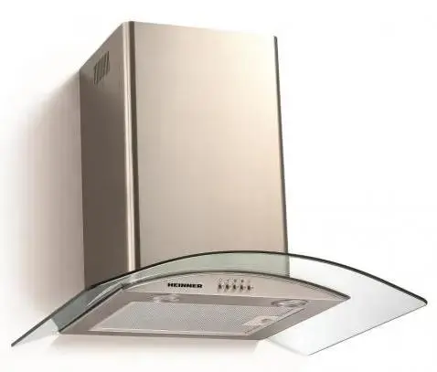 Hota decorativa Heinner DCH-650GX, Capacitate de absorbtie 645 mc/h, 1 motor, 190W (Bej)