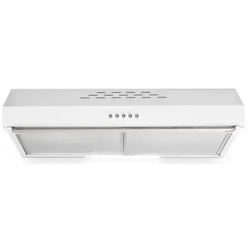 Hota decorativa LDK Classico 60 CUBO 2M W, Putere de absorbtie 450 m3/h, 3 trepte de putere, 2 motoare, Iluminare LED, Filtru aluminiu, 60 cm (Alb)
