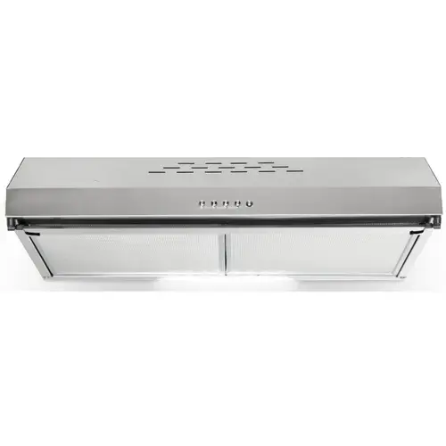 Hota decorativa LDK Classico 60 CUBO 2M X, Putere de absorbtie 450 m3/h, 3 trepte de putere, 2 motoare, Iluminare LED, Filtru aluminiu, 60 cm (Inox)