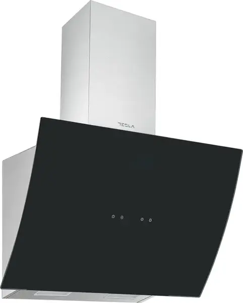 Hota decorativa Tesla DD600AXB, 630 m3/h, Display LED, 1 motor DC 75 W, 60 cm, Clasa A+ (Inox/Sticla)
