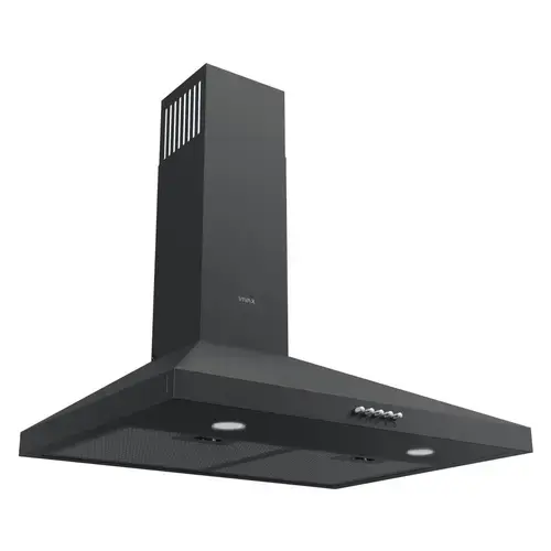 Hota decorativa Vivax CHO-60CHC115T B, 59.6 cm, 115 W, 1 motor, 3 trepte de viteza, debit 452 m³/h, filtru aluminiu lavabil, iluminare LED, Negru