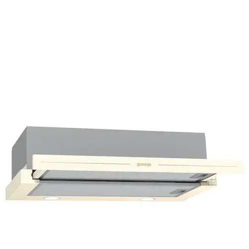 Hota Gorenje BHP62CLI, Telescopica, 435 mc/h, Filtru Aluminiu, Control mecanic, 1 motor, 141 W, Bej