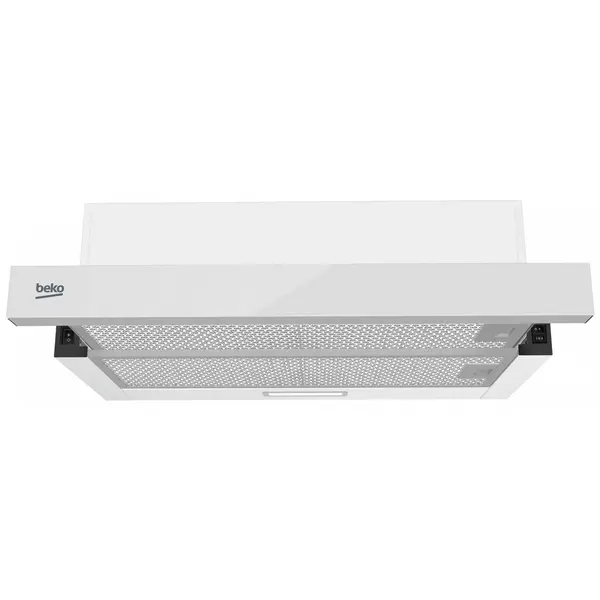 Hota incorporabila Beko HNT63322WH, 320 mc/h, 3 trepte, Iluminare LED, Filtre metalice lavabile, Alb, Clasa B