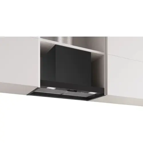 Hota incorporabila Bosch DBB63BC60, Putere de absorbtie 384 mc/h, Iluminare LED, Control mecanic, Clasa D, 60 cm (Negru)