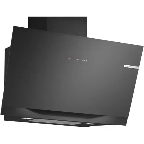 Hota incorporabila decorativa Bosch DWK91LT60, 3 trepte + 2 intensiv, Putere de absorbtie 1007 mc/h, 90 cm, Sticla neagra