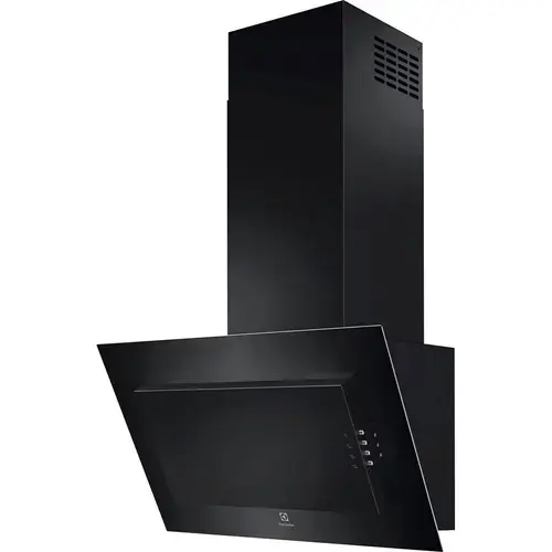 Hota incorporabila decorativa Electrolux FLEX 600 LFV326K, Putere de absorbtie 600 mc/h, Filtru de carbon inclus, 1 motor, 60 cm (Negru)