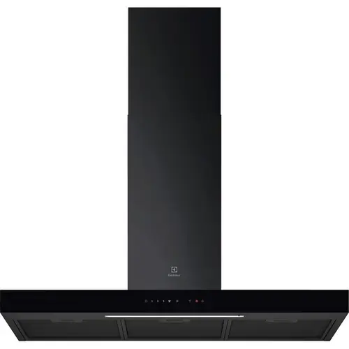 Hota incorporabila decorativa Electrolux LFT819K, Control electronic, Putere de absorbtie 730 mc/h, Conectivitate plita, Functie Breeze, Iluminare LED, 90 cm (Negru)