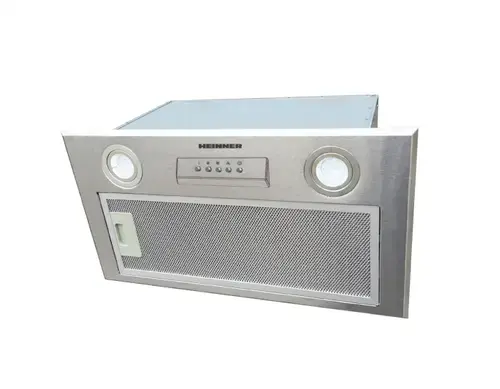 Hota incorporabila HEINNER HBIH-MD600IX, 610 m3/h, 3 viteze, 215 W, LED 2x1.5 W, Filtru aluminiu (Inox)