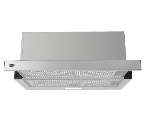 Hota incorporabila telescopica Beko HNT61520XH, 574 mc/h, Filtru metalic, Clasa A, 60 cm (Inox)