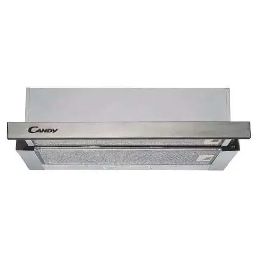 Hota incorporabila telescopica Candy CBT625/2X/1, Putere de absorbtie 332 m3/h, Filtre metalice, 60 cm, Inox