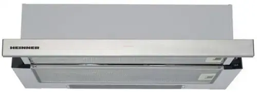 Hota incorporabila telescopica Heinner HTCH-440FS, Putere de absorbtie 325 mc/h, 1 motor, 60 cm (Inox)