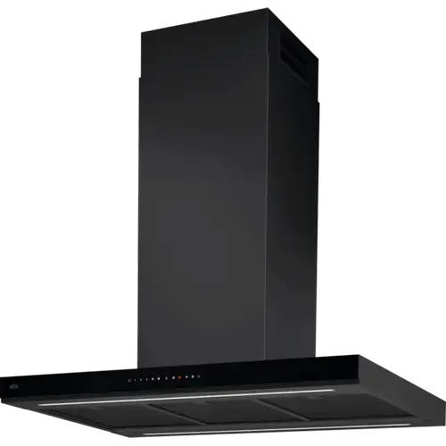 Hota insula AEG GI87D91CB Putere de absorbtie 760 mc/h,1 motor, Control touch; Auroratech, Conectivitate plita, Functie Breeze, 90 cm (Inox/Negru)