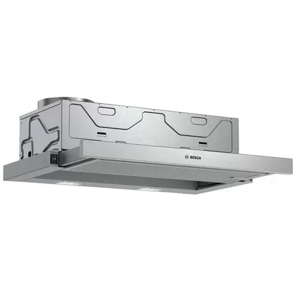 Hota telescopica Bosch DFM064W54, 389 mc/h, 1 motor, 3 trepte de putere, Filtru metalic