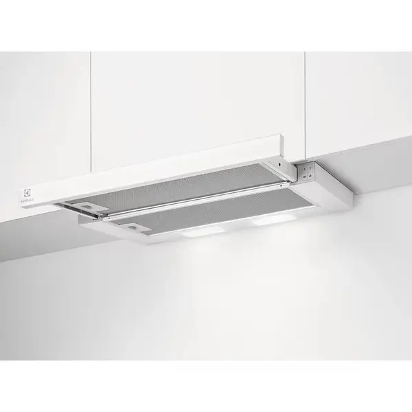 Hota telescopica incorporabila Electrolux LFP326FW, 410 mc/h, 1 motor, 60 cm, Alb