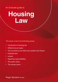 Housing Law, Paperback/Roger Sproston