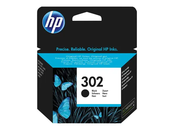 HP 302 Black - Cartus Original HP F6U66AEUUS, 3.5 ml, 170 pagini