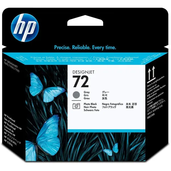 HP Cap de imprimare original HP 72 Gray & Photo Black - C9380A - pentru HP Designjet T1100, T1120, T1200, T2300, T610, T620, T770, T790, T795