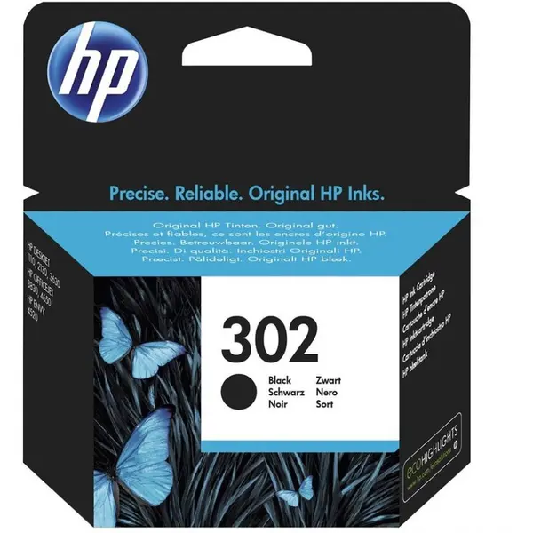HP Cartus cerneala Original HP F6U66AE Black 302, compatibil DJ 2130 All-in-One, 190pag F6U66AE