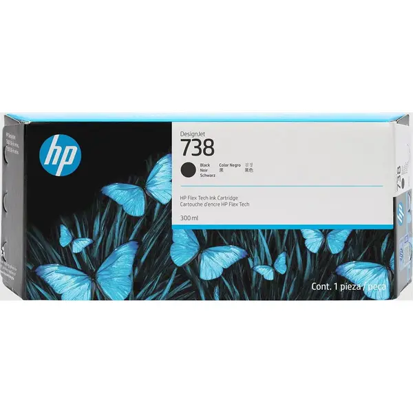 HP Cartus HP 738 300-ml Black DesignJet