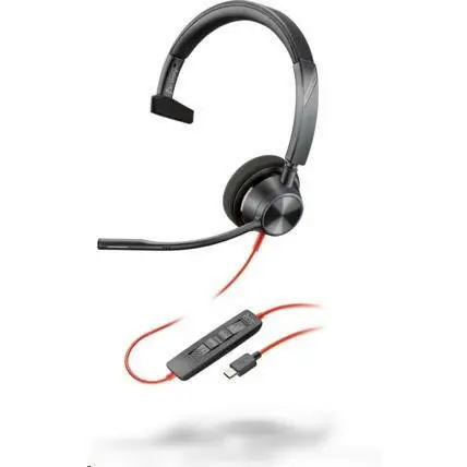 HP Casti cu fir HP Poly BlackWire 3310 Mono USB-C HS +USB-C/A