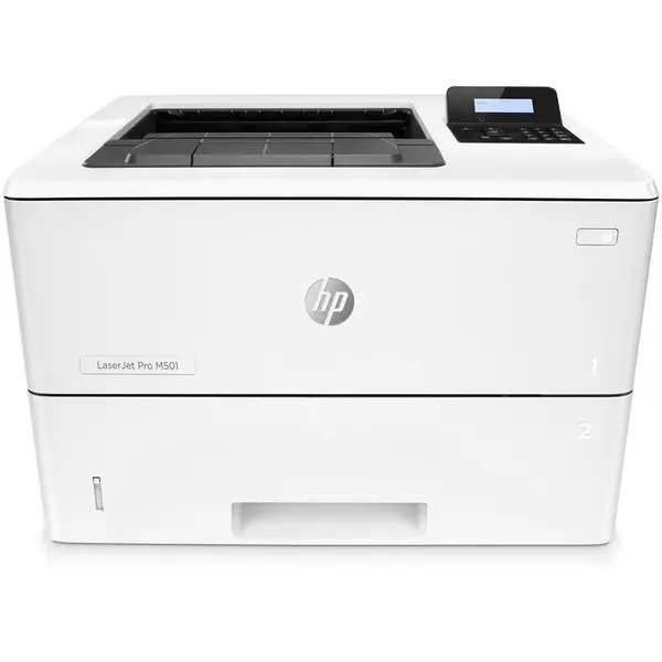 HP Imprimanta laser monocrom HP LaserJet Pro M501dn, Duplex, A4, 600 x 600 dpi, 43ppm, capacitate 650 coli, USB, LAN